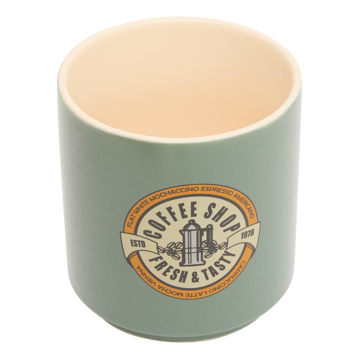 Tasse en porcelaine 190ml CENTRAL PARK marron, ATMOSPHERA