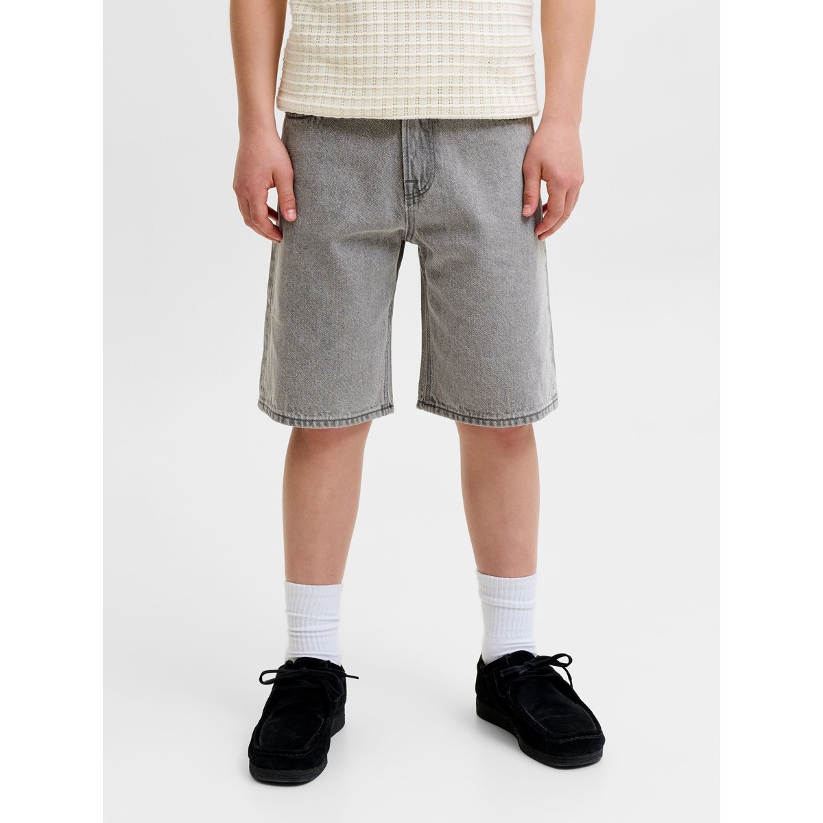Short En Denim grey denim, JACK & JONES JUNIOR