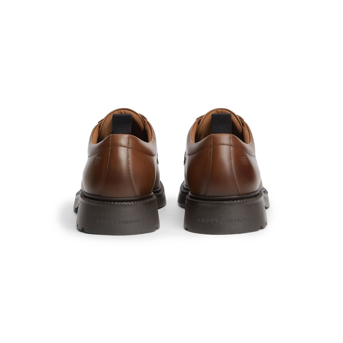 Derbies en cuir corporate cognac, TOMMY HILFIGER