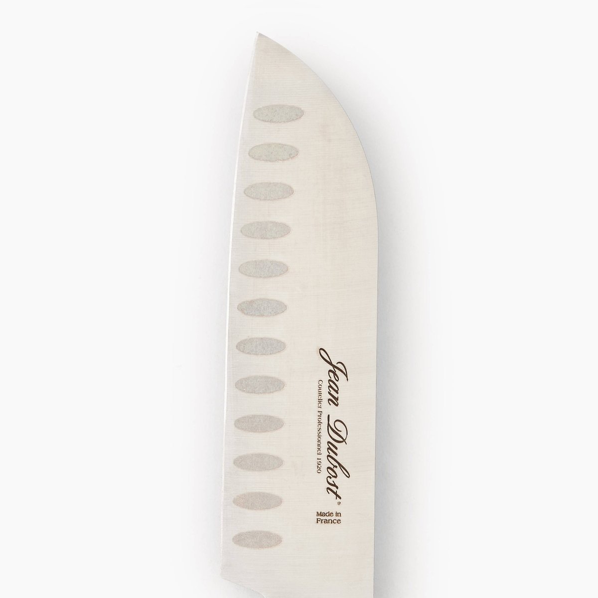 Couteau santoku, lame 15cm, manche en bois de hêtre beige, MONOPRIX