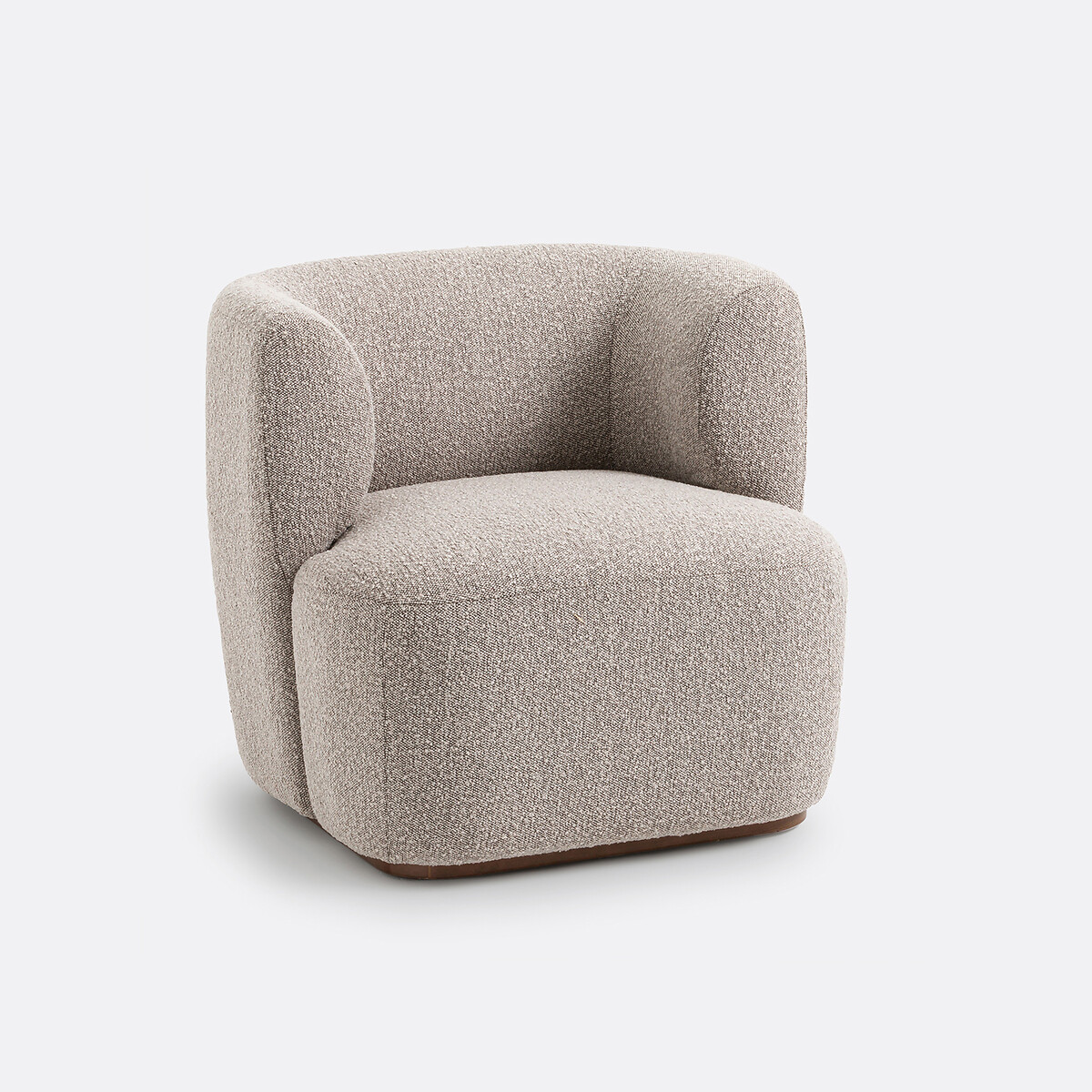 Fauteuil bouclette, Nidou gris chiné, LA REDOUTE INTERIEURS