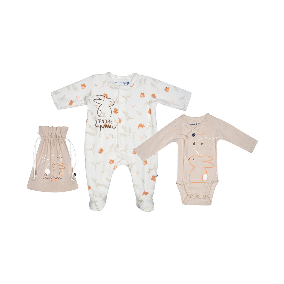 Set naissance marcius maille naissance beige, SUCRE D'ORGE