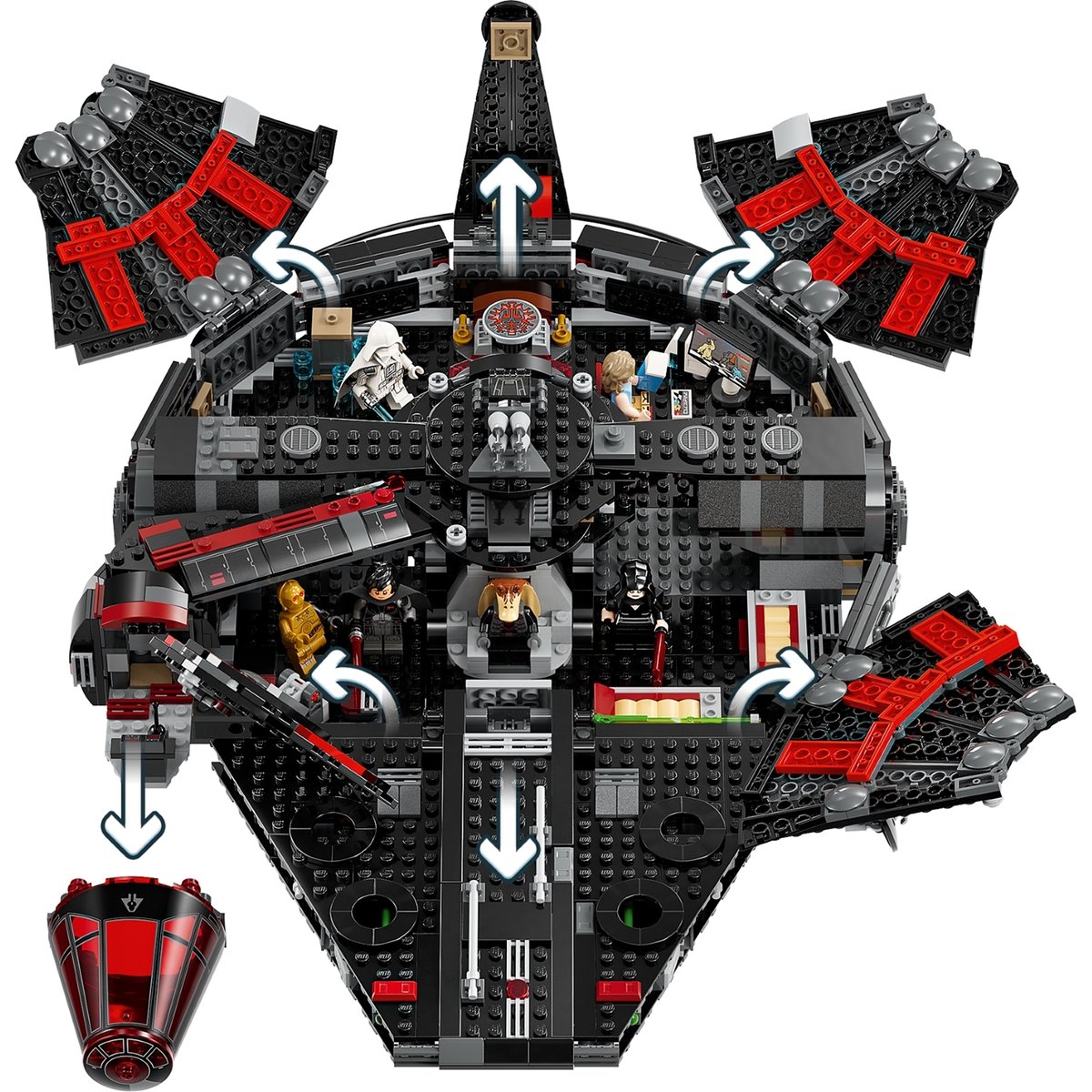 LEGO Star Wars - Faucon Noir 75389 : Vaisseau Intergalactique à Construire multicolore, LEGO