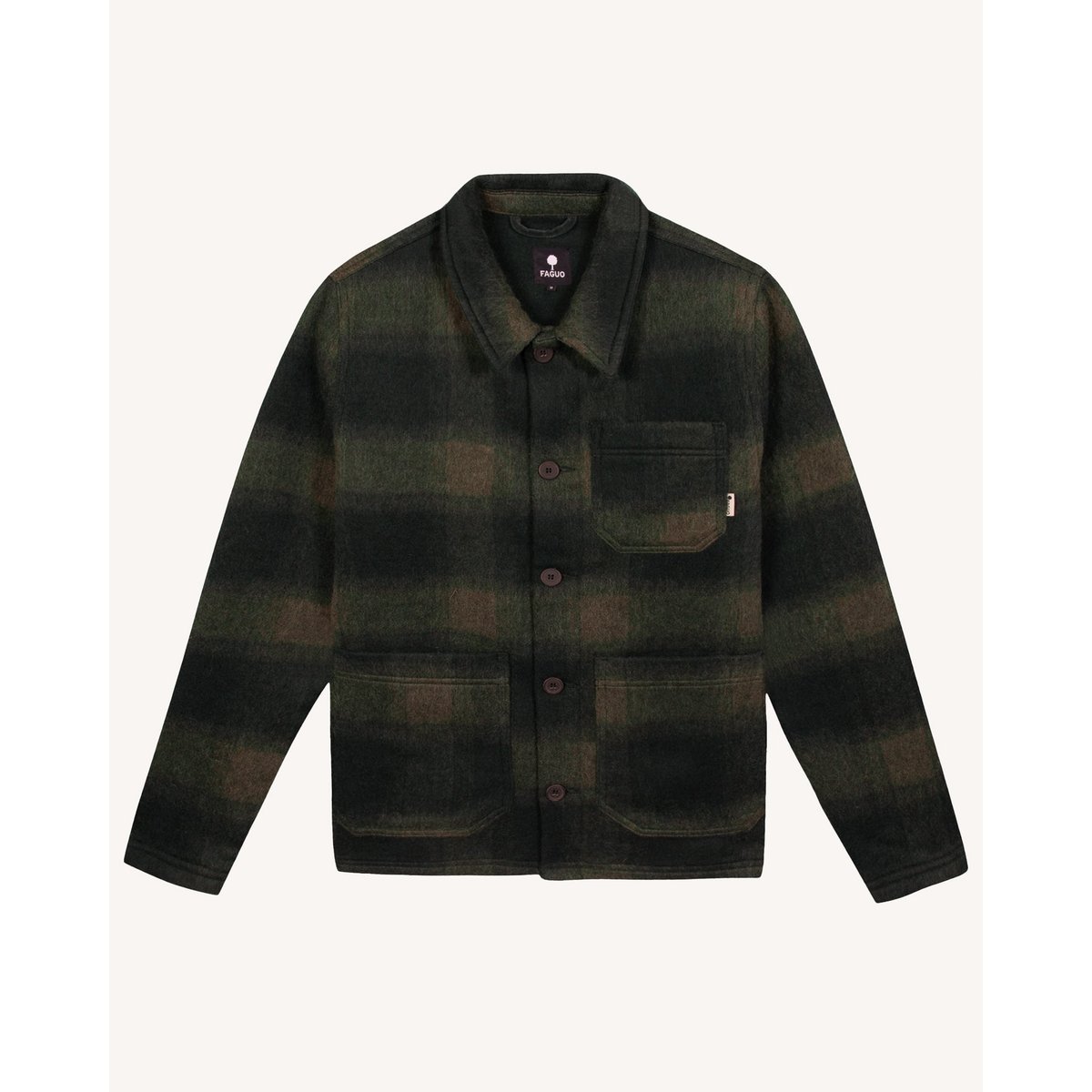 Veste laine LORGE vert, FAGUO