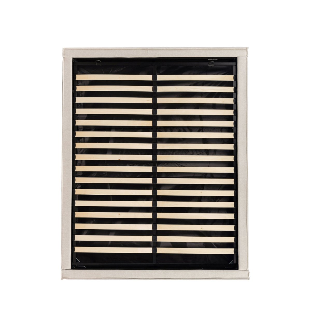 Lit coffre en tissu 160x200cm- LIBERIO beige, DRAWER