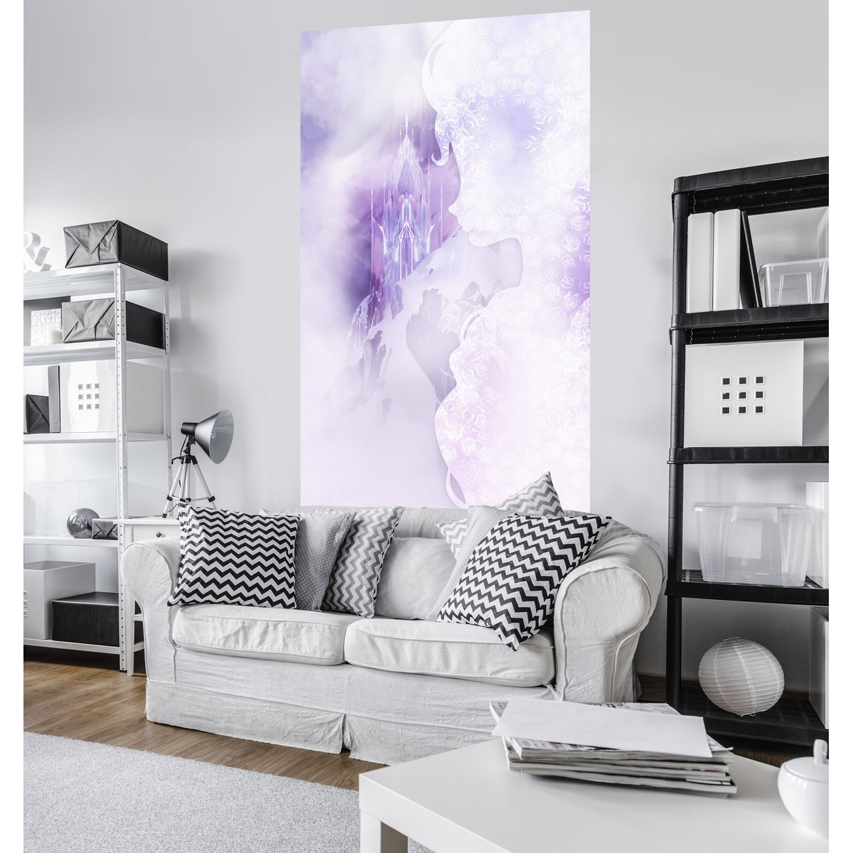 Papier peint Komar - Frozen Winter Mist - 120 x 200 cm violet, HEXOA