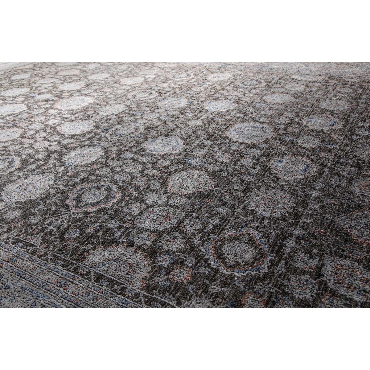 Tapis de salon style orient , LunaSilk bleu/gris, WECON HOME