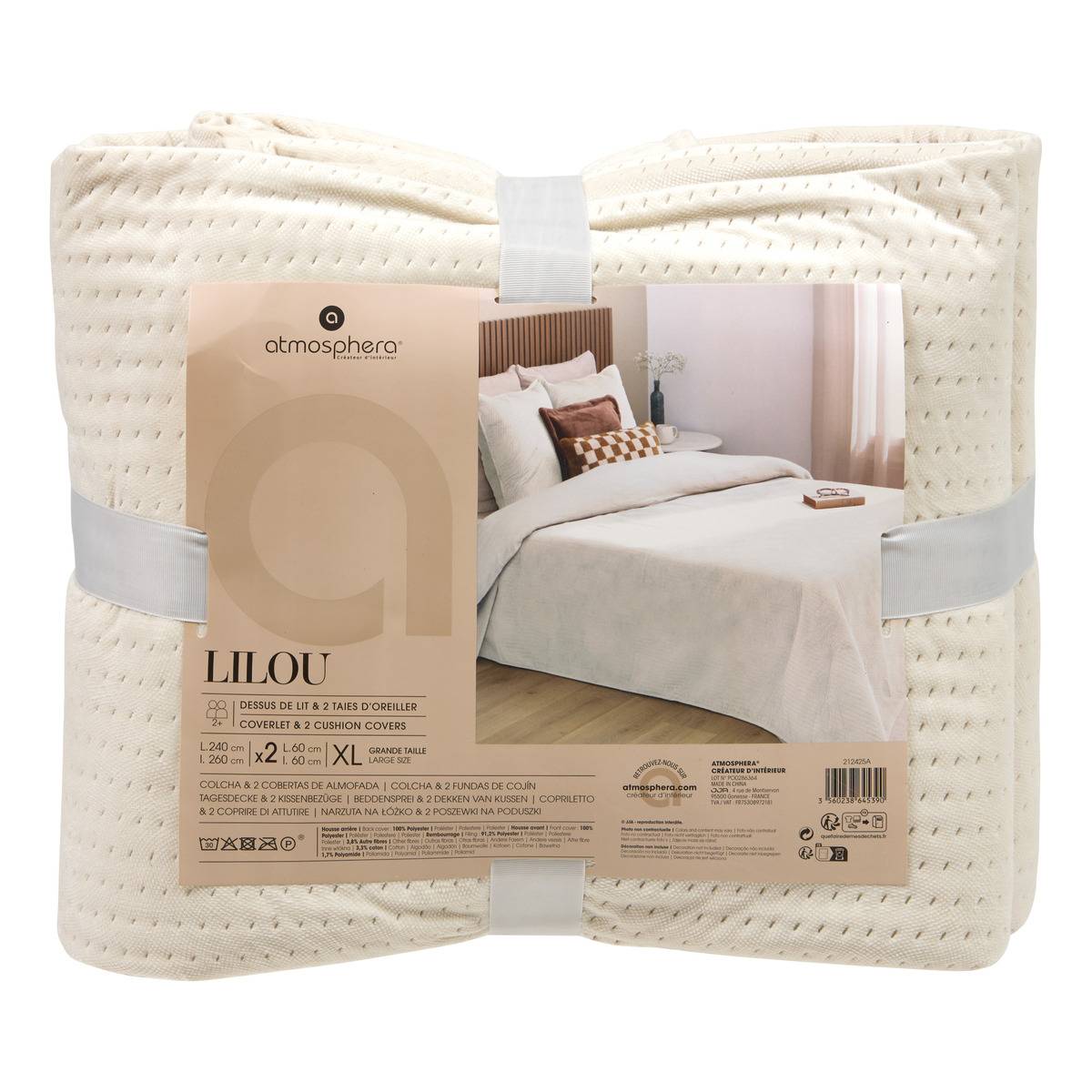 Dessus de lit LILOU ivoire, ATMOSPHERA