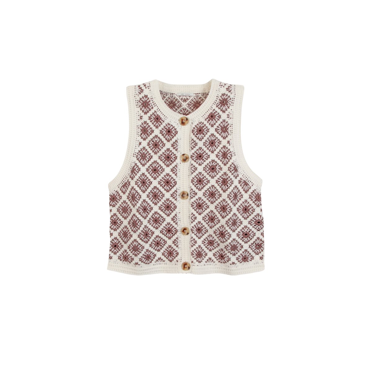 Cardigan crochet sans manches magnum, IKKS