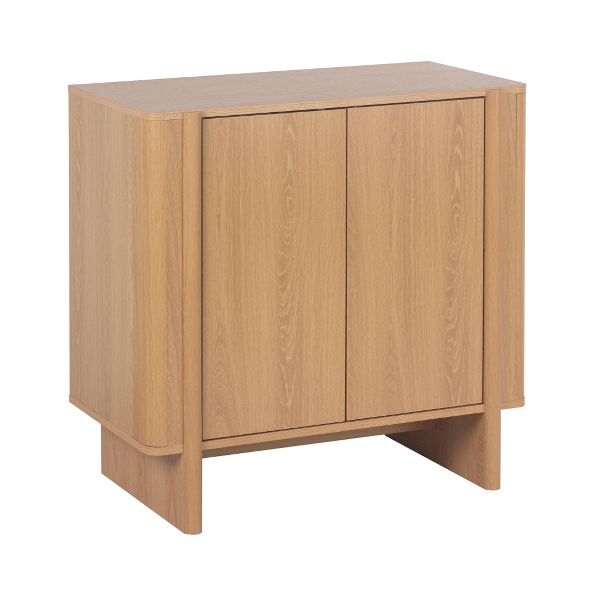 Buffet 2 portes en bois L 80 cm- OLI bois clair, DRAWER