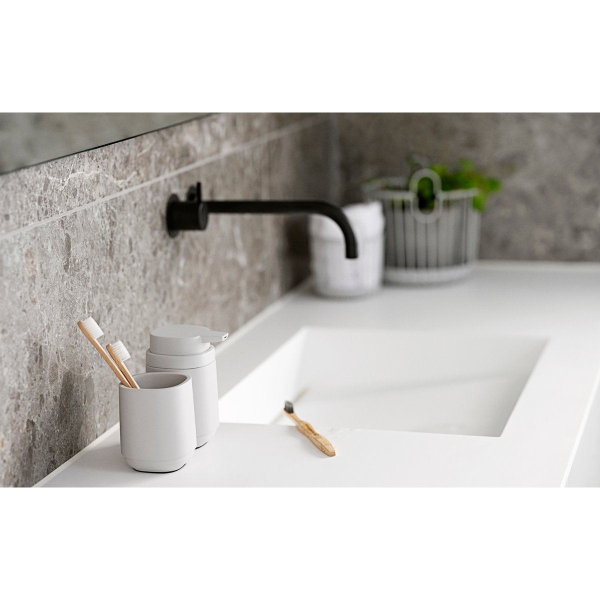 Distributeur de savon TIME gris clair, ZONE DENMARK