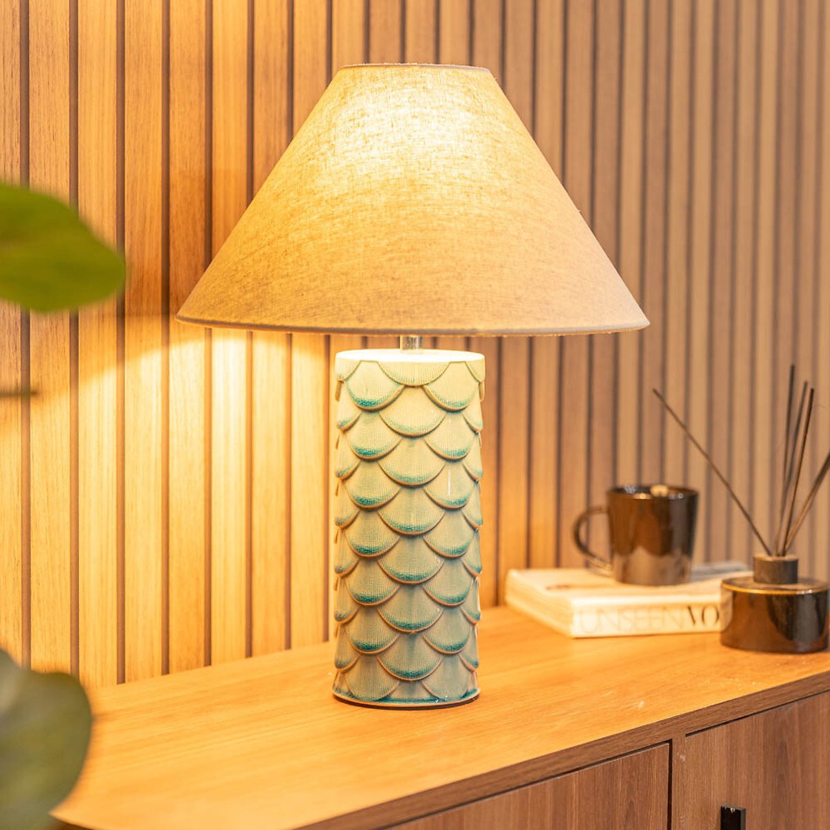Amelle Ceramic Table Lamp blue, SO'HOME