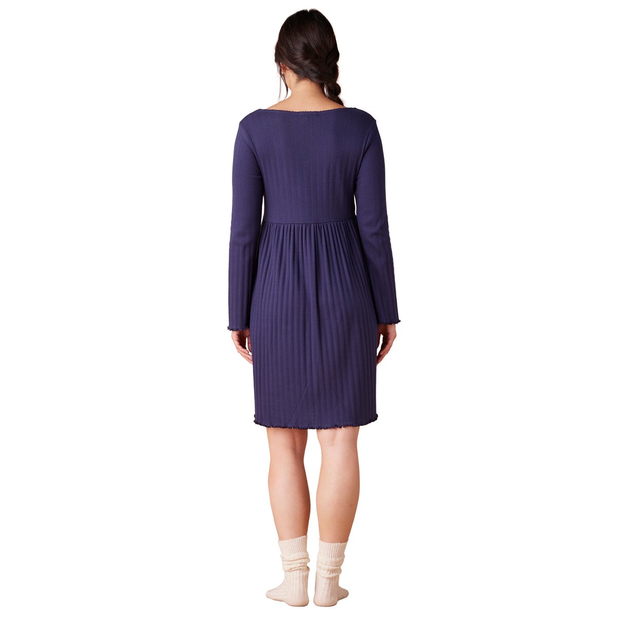Chemise de nuit en maille pointelle grossesse marine, ENVIE DE FRAISE