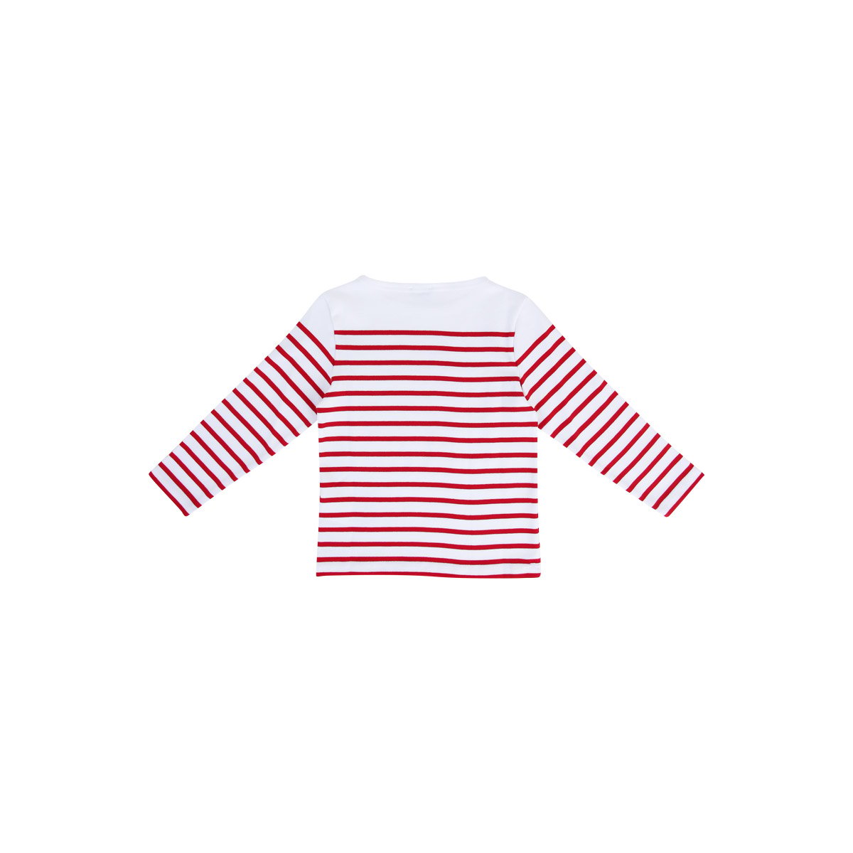 Marinière Amiral Kids - coton épais blanc/braise, ARMOR-LUX