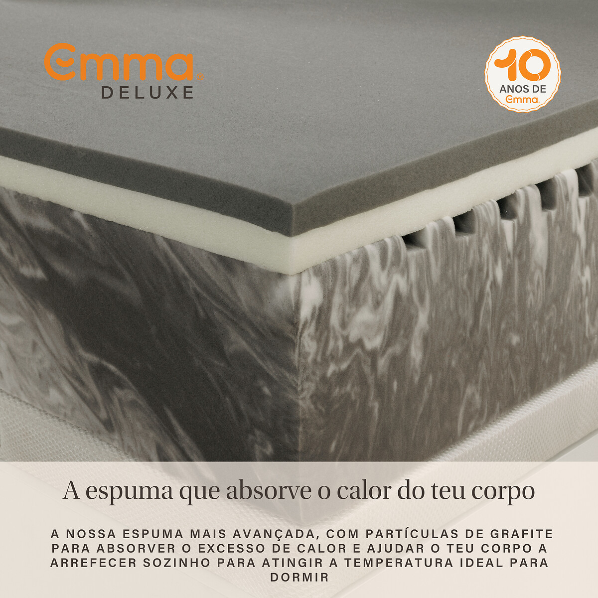 Colchão Diamond Cool Foam, Emma branco, EMMA