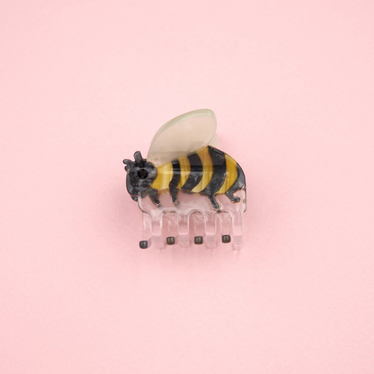 Mini pince à cheveux ABEILLE rayé jaune et noir, COUCOU SUZETTE