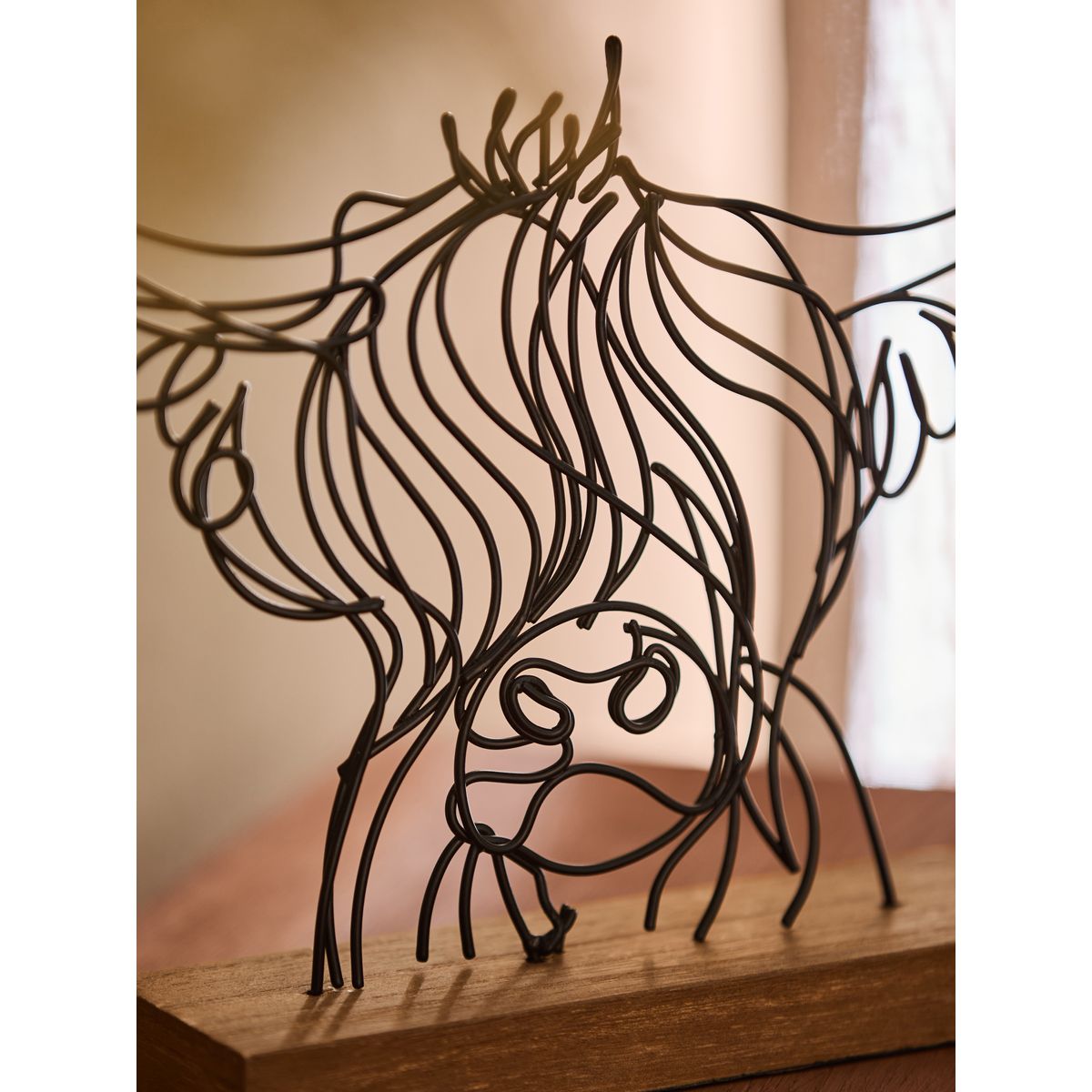 Ornement tête fil hamish highland cow noir/marron, NEXT