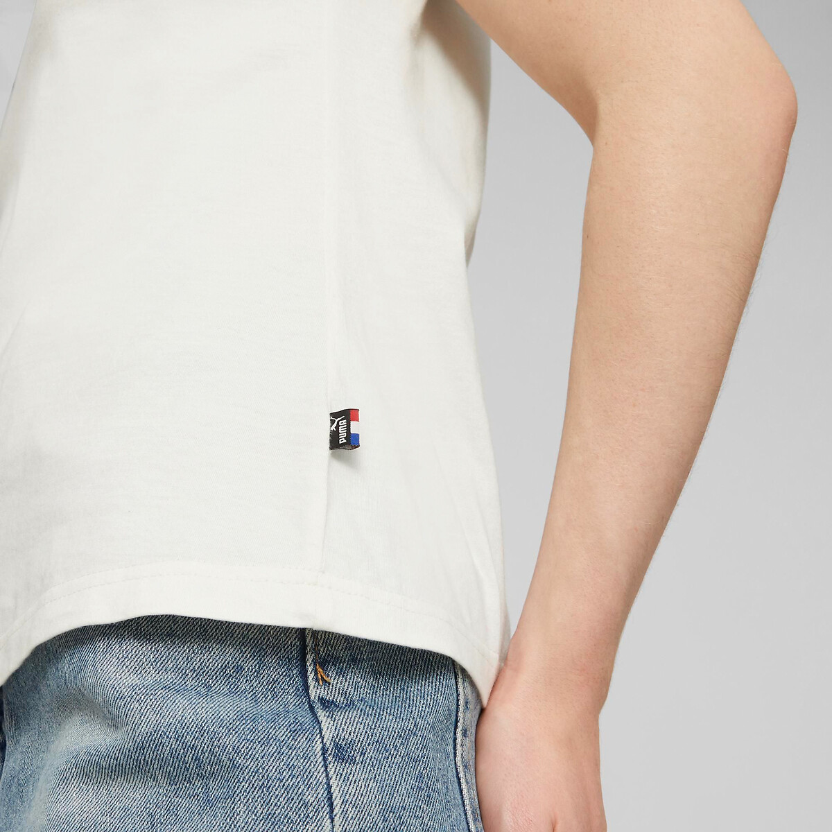 T-shirt Made In France logo brodé beige clair, PUMA