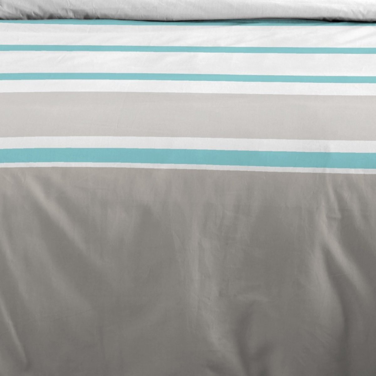 Housse de couette 240x220 finition rabat + 2 taies coton 57 fils beige, DECORATIE