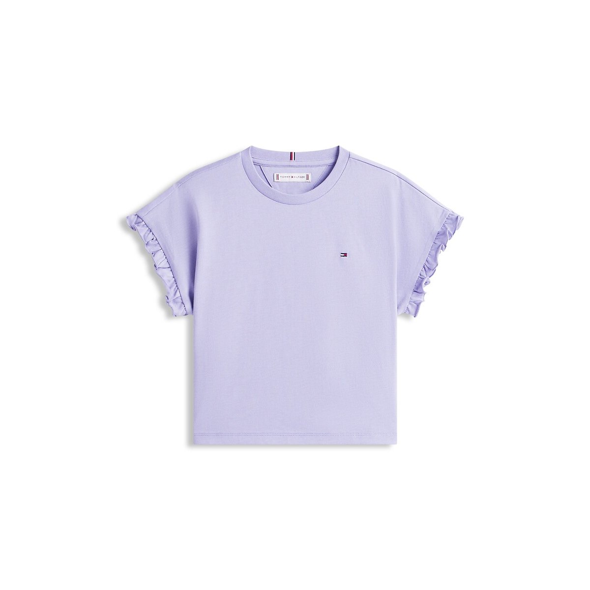 Short Ruffled Sleeve T-Shirt lavender blue, TOMMY HILFIGER