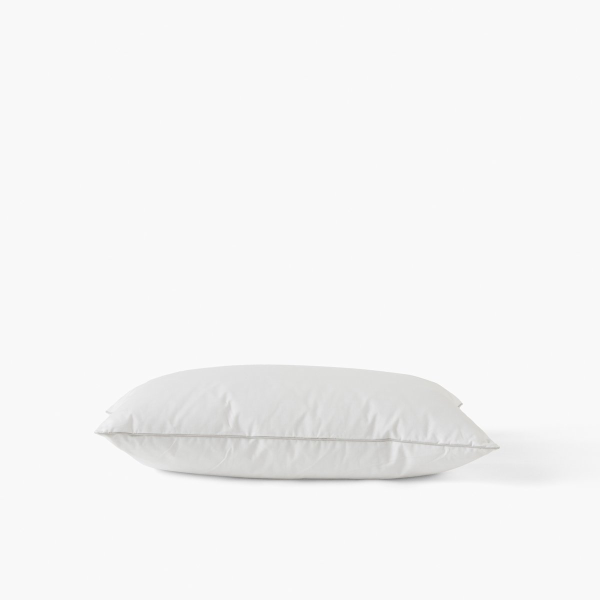 Oreiller rectangulaire moelleux duvet de canard NEIGE imprimé, CARRE BLANC