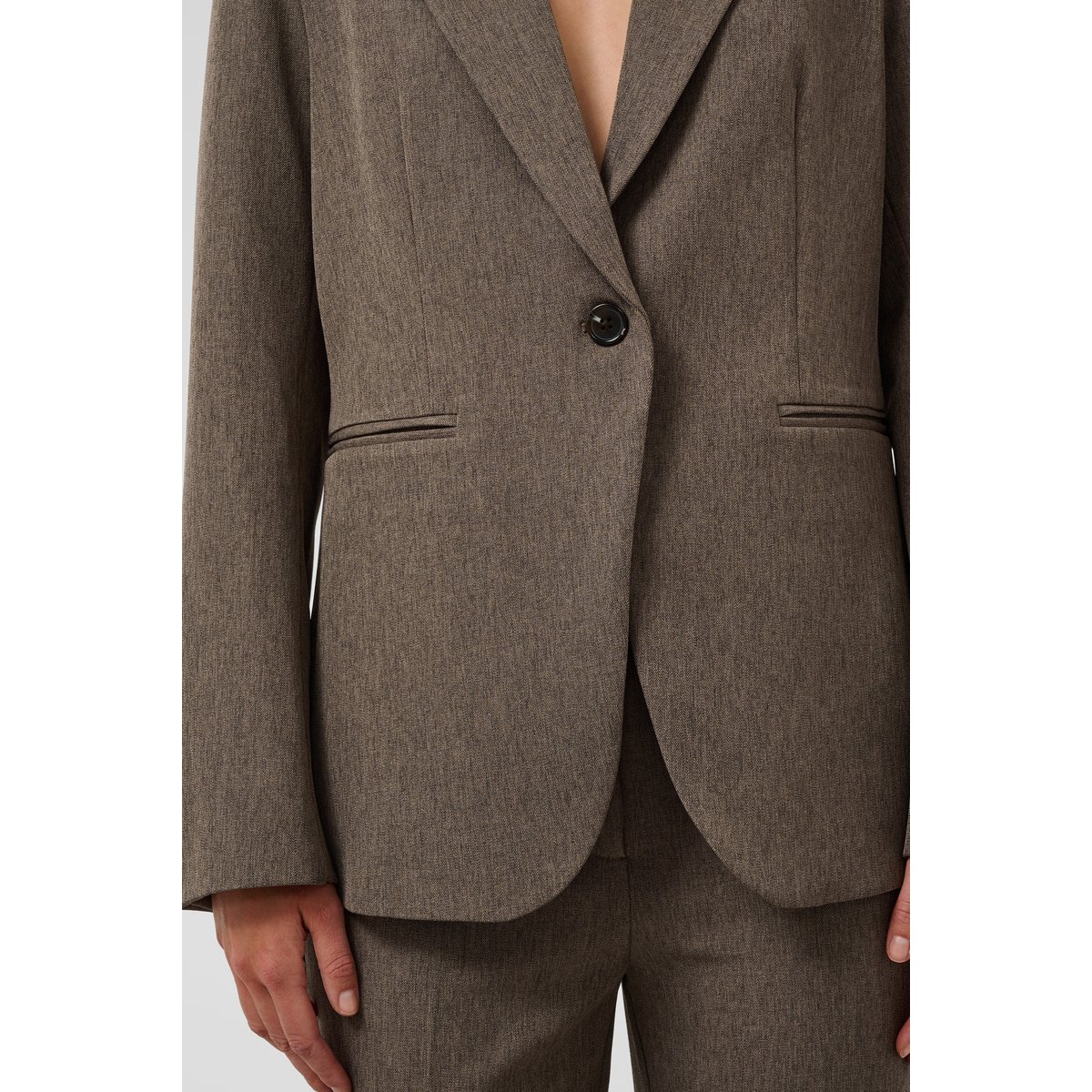 Blazer marron walnut melange, SOAKED IN LUXURY