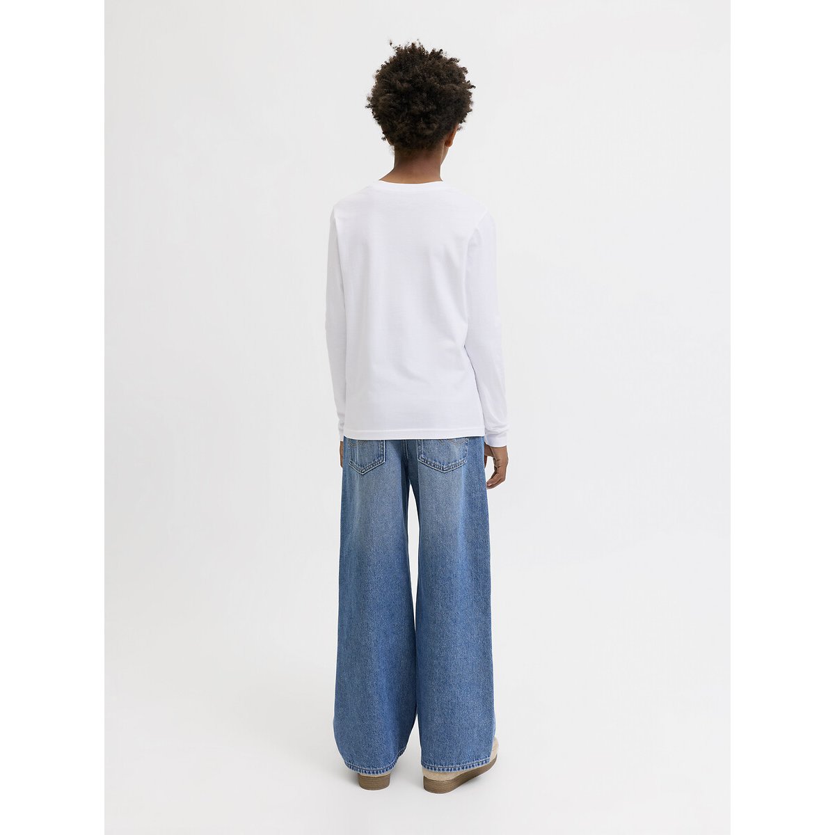 T-shirt a maniche lunghe bianco, JACK & JONES JUNIOR