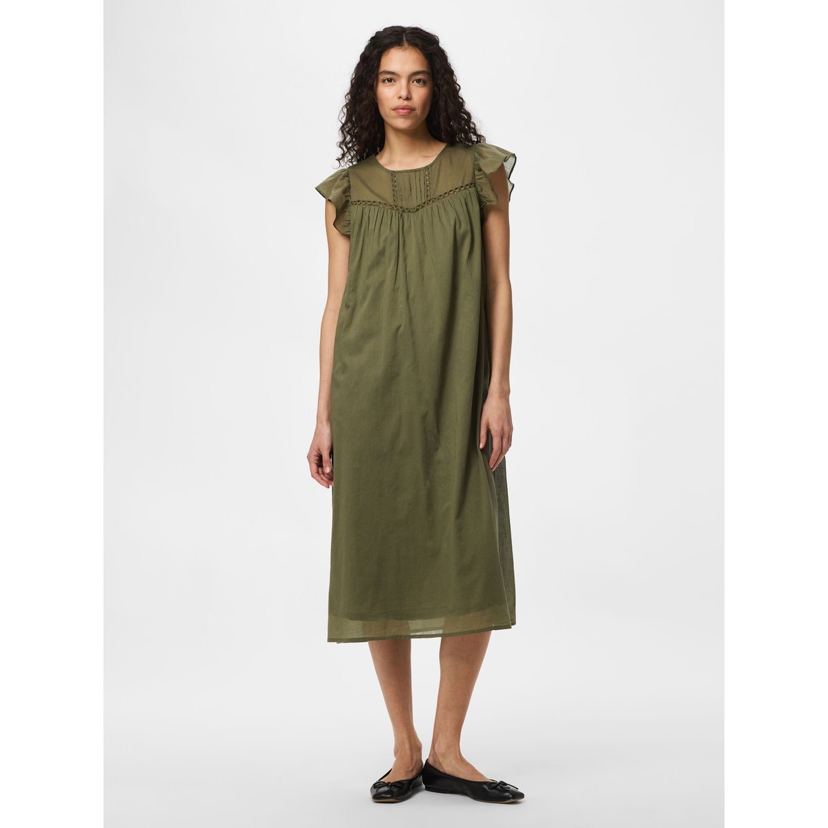Robe Mi-Longue burnt olive, PIECES