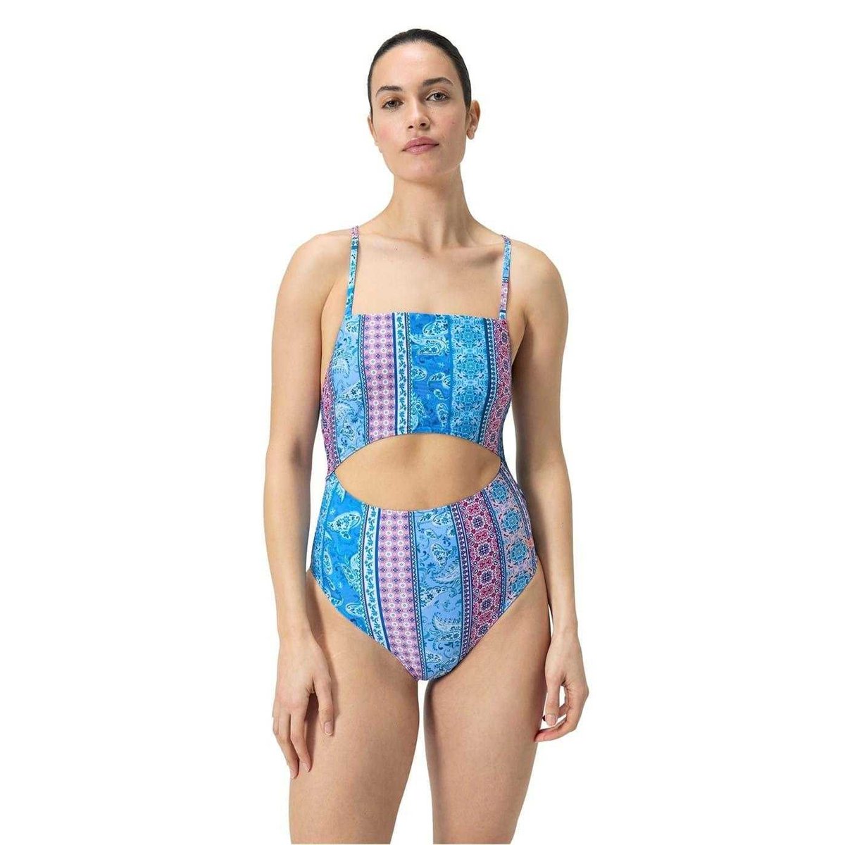 Maillot de bain 1 pièce motif/style cachemire bleu, SPEEDO