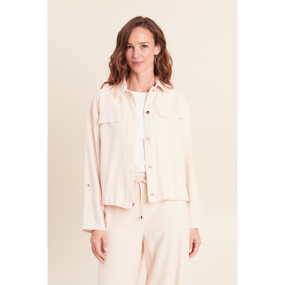 Chemise col chemise manches longues creme, BREAL