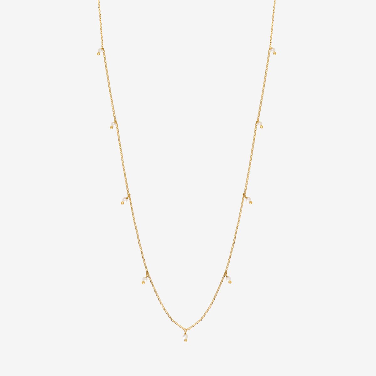 Collier doré perle de culture blanche long - milady blanc, CAROLINE NAJMAN