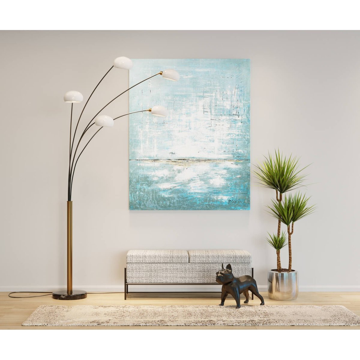 Banc-coffre, ICELAND noir et blanc, KARE DESIGN