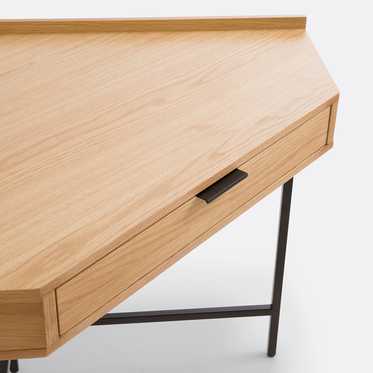 Bureau console d'angle 1 tiroir, Volga bois clair, LA REDOUTE INTERIEURS
