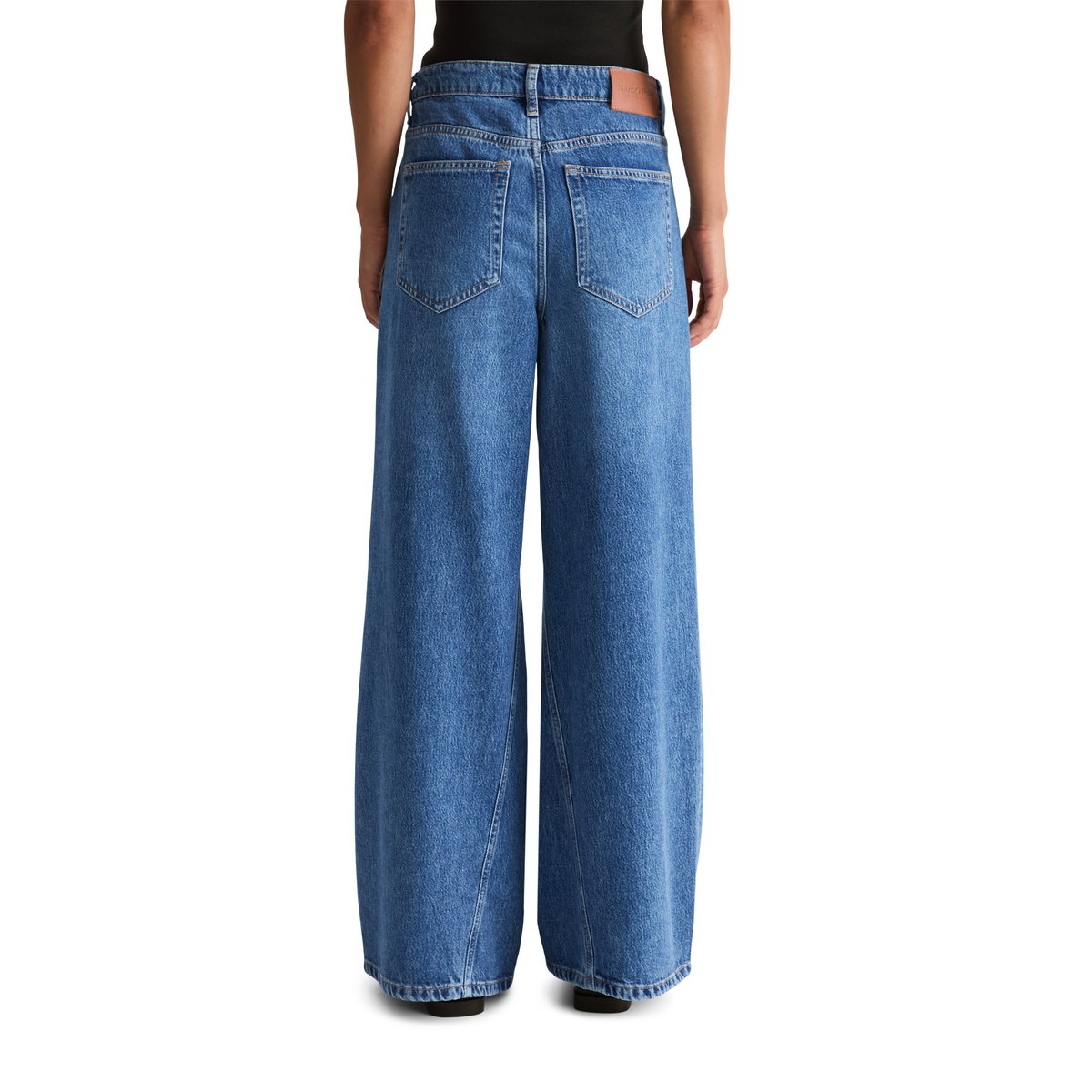 Jeans modèle Lania large en mélange Lyocell-Organic-Cotton bleu, MARC O'POLO