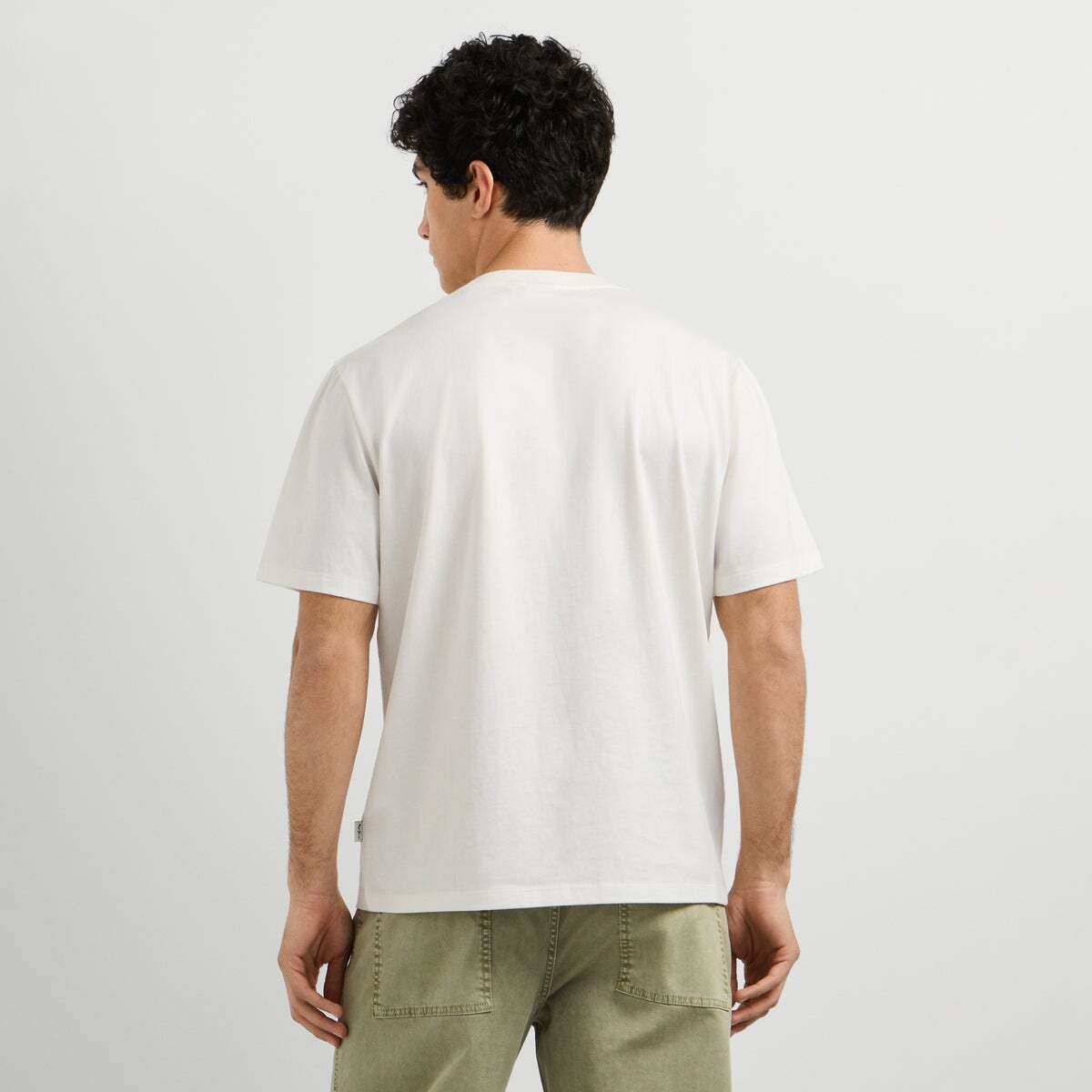 T-Shirt Coupe Regular Avec Logo Brodé blanc cassé, PEPE JEANS