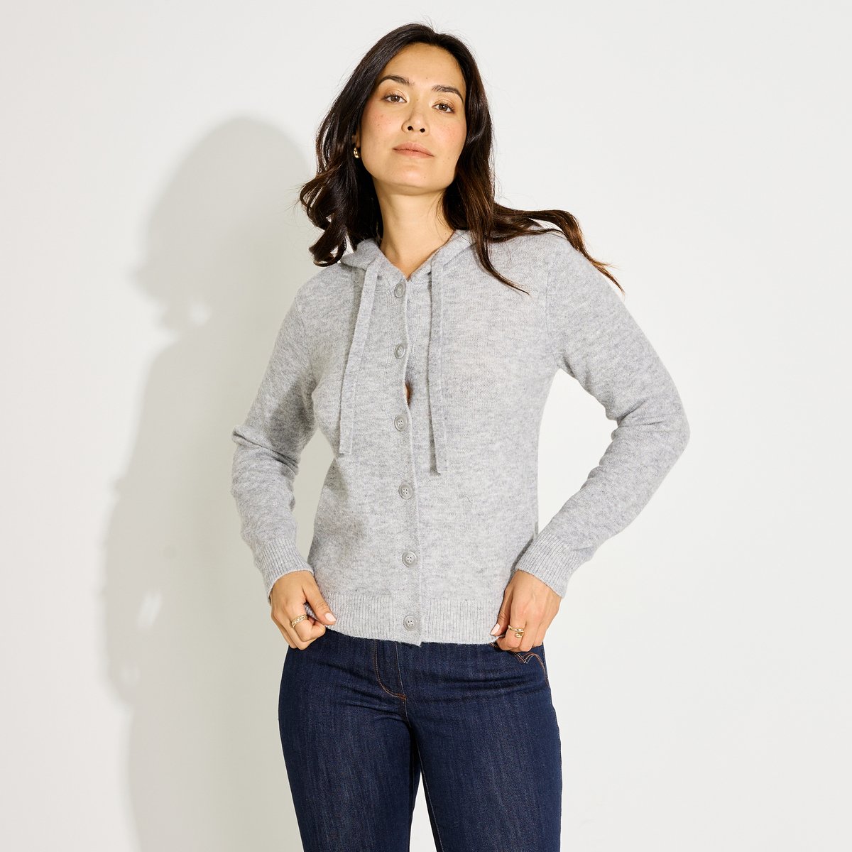 Gilet à capuche gris, GRAIN DE MALICE
