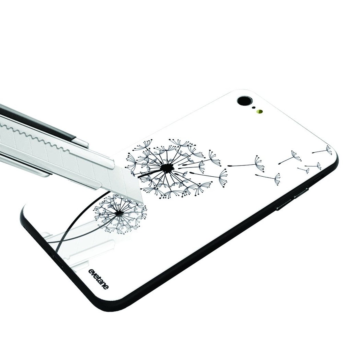 Coque en verre trempé iPhone 6/6S pissenlit, EVETANE