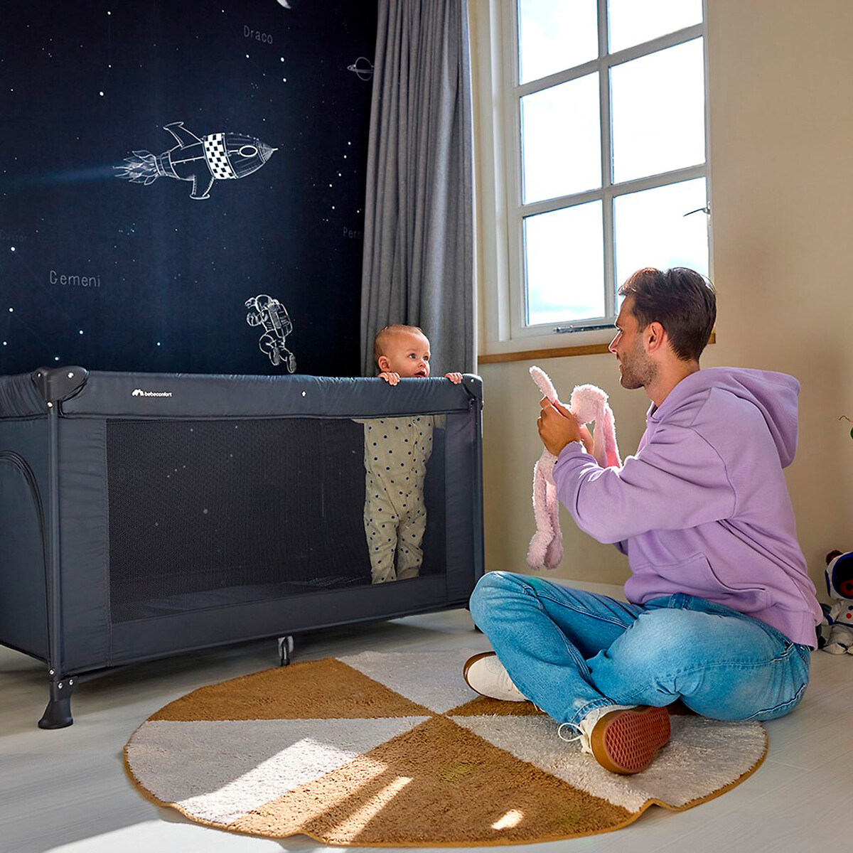 Lit de voyage bébé Sweet Dreams gris foncé, BEBECONFORT