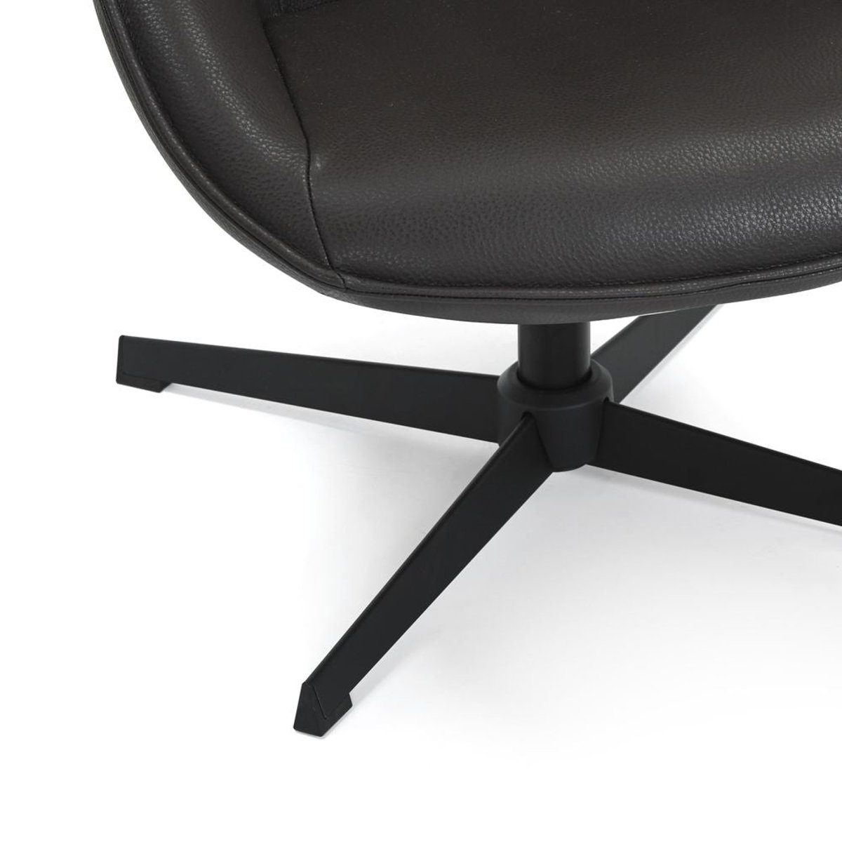 Fauteuil pivotant en PU noir, ZAGO