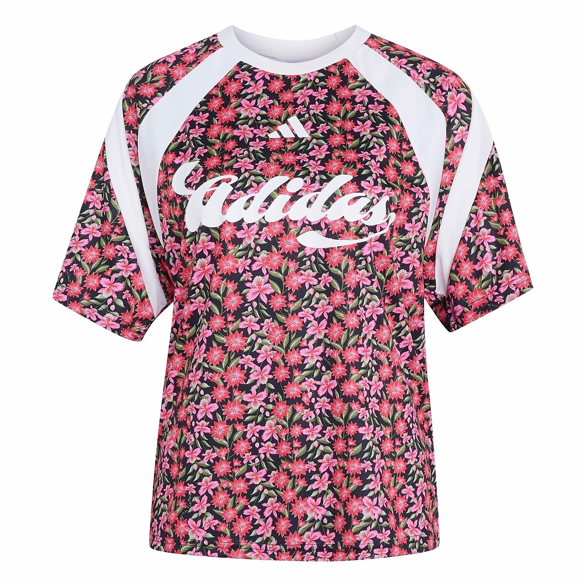 T-shirt de mangas curtas, estampado florido FARM RIO estampado às flores, ADIDAS SPORTSWEAR