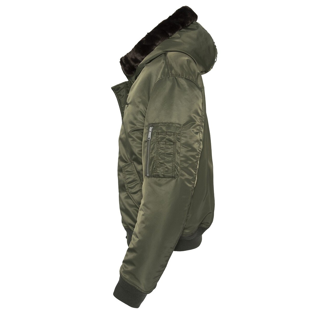 Bomber unisex con cappuccio, AIVEWOOD kaki, SCHOTT