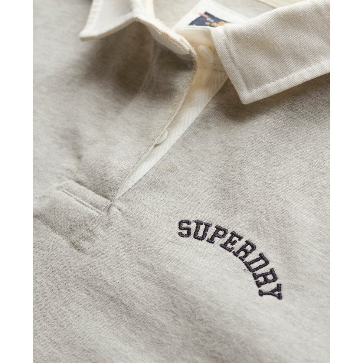 Polo de rugby graphique Athletic Essentials gris glacier chiné, SUPERDRY
