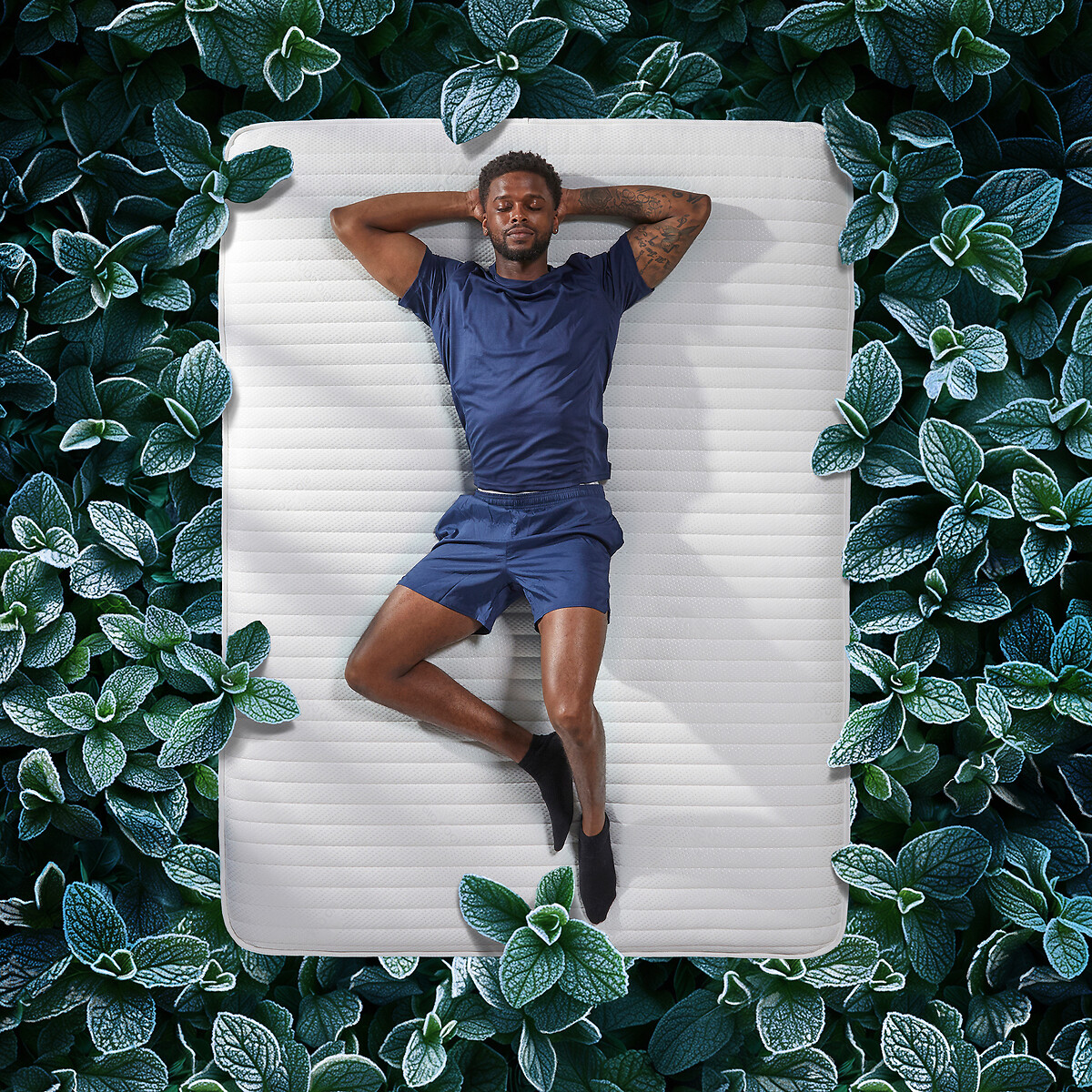 Jay-Be® Bio Cool Hybrid 2000 e-Pocket Eco-Friendly Mattress white/blue, JAY-BE