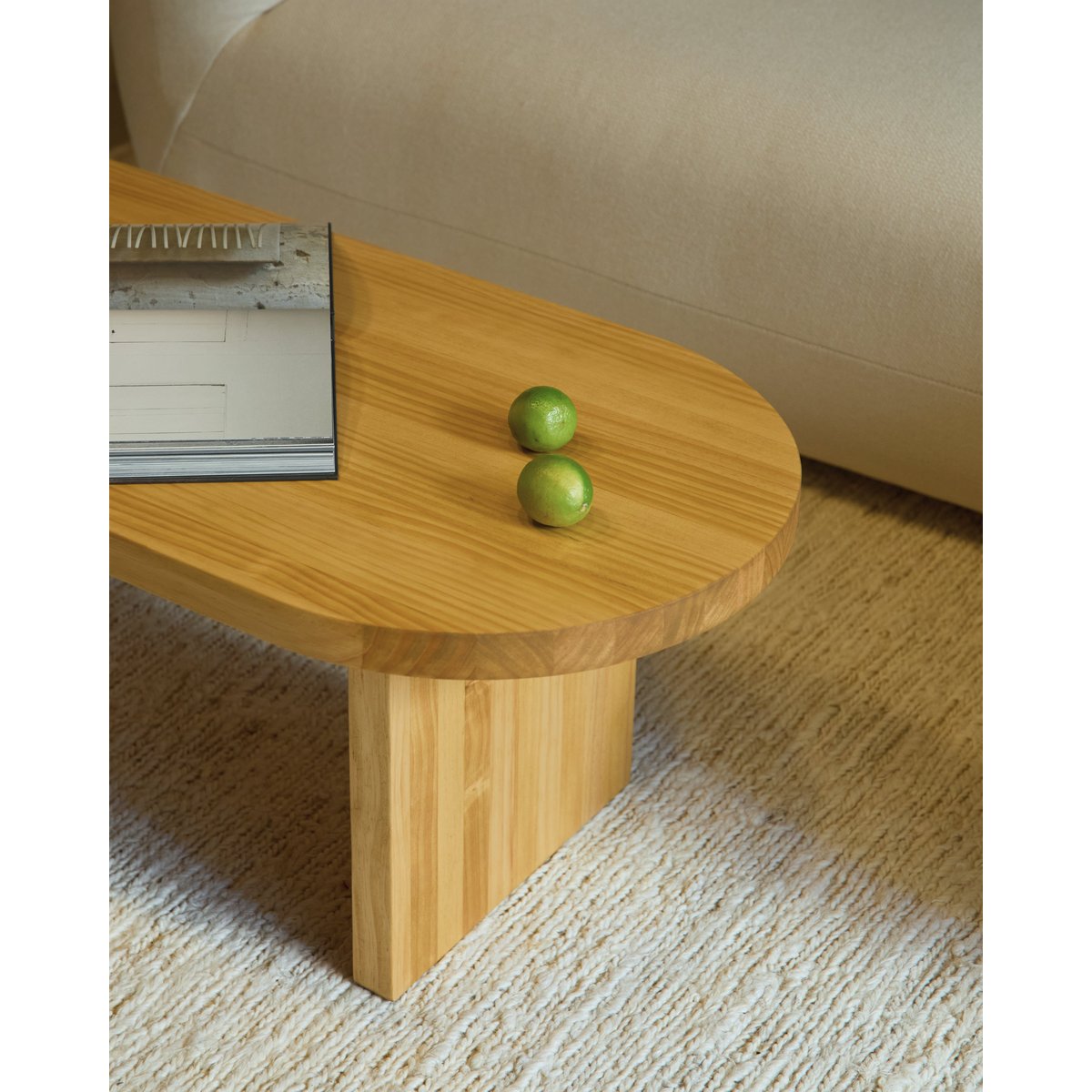 Table basse ovale en bois - ODELIA couleur unique, HANNUN