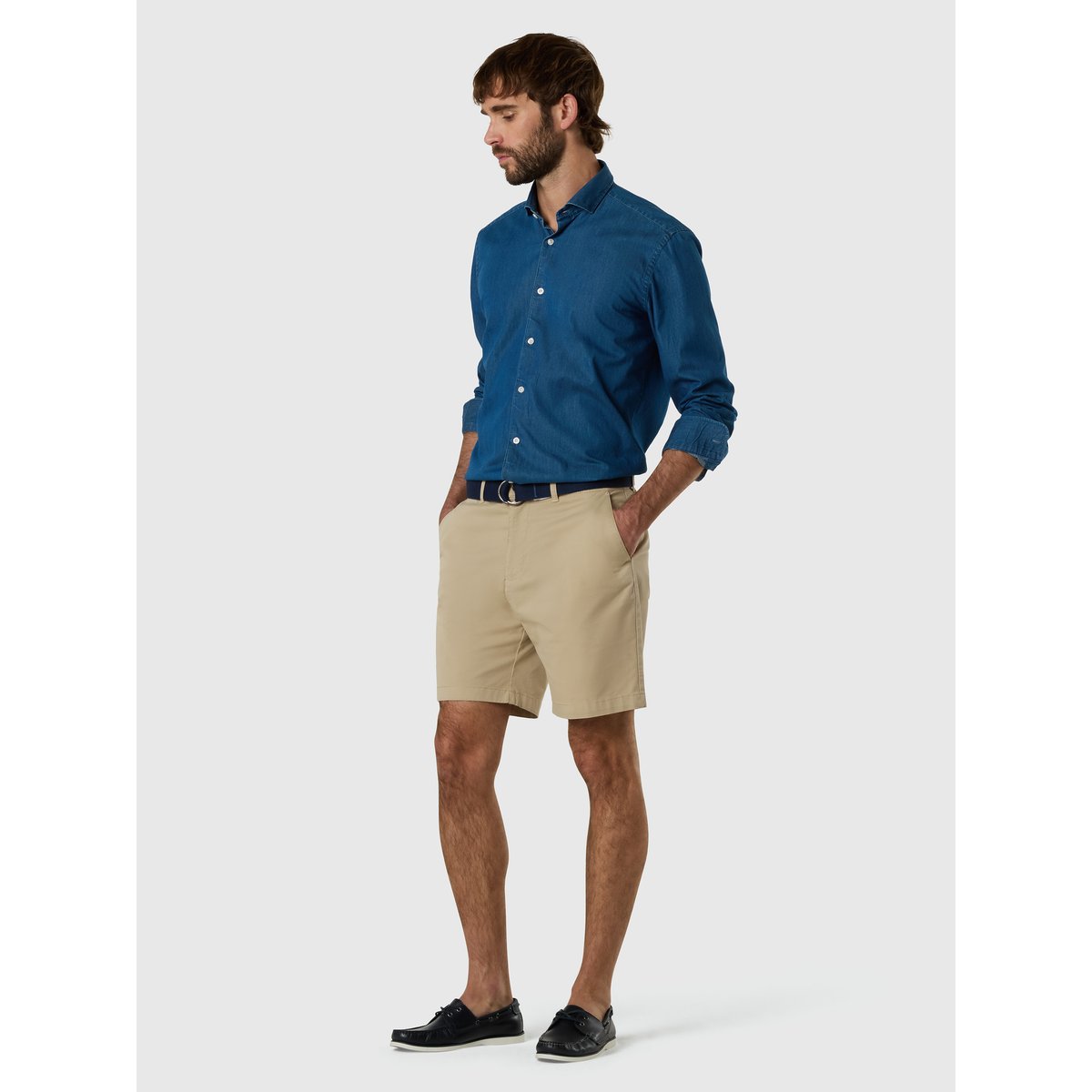Short chino en gabardine stretch chino beige, NORTH SAILS