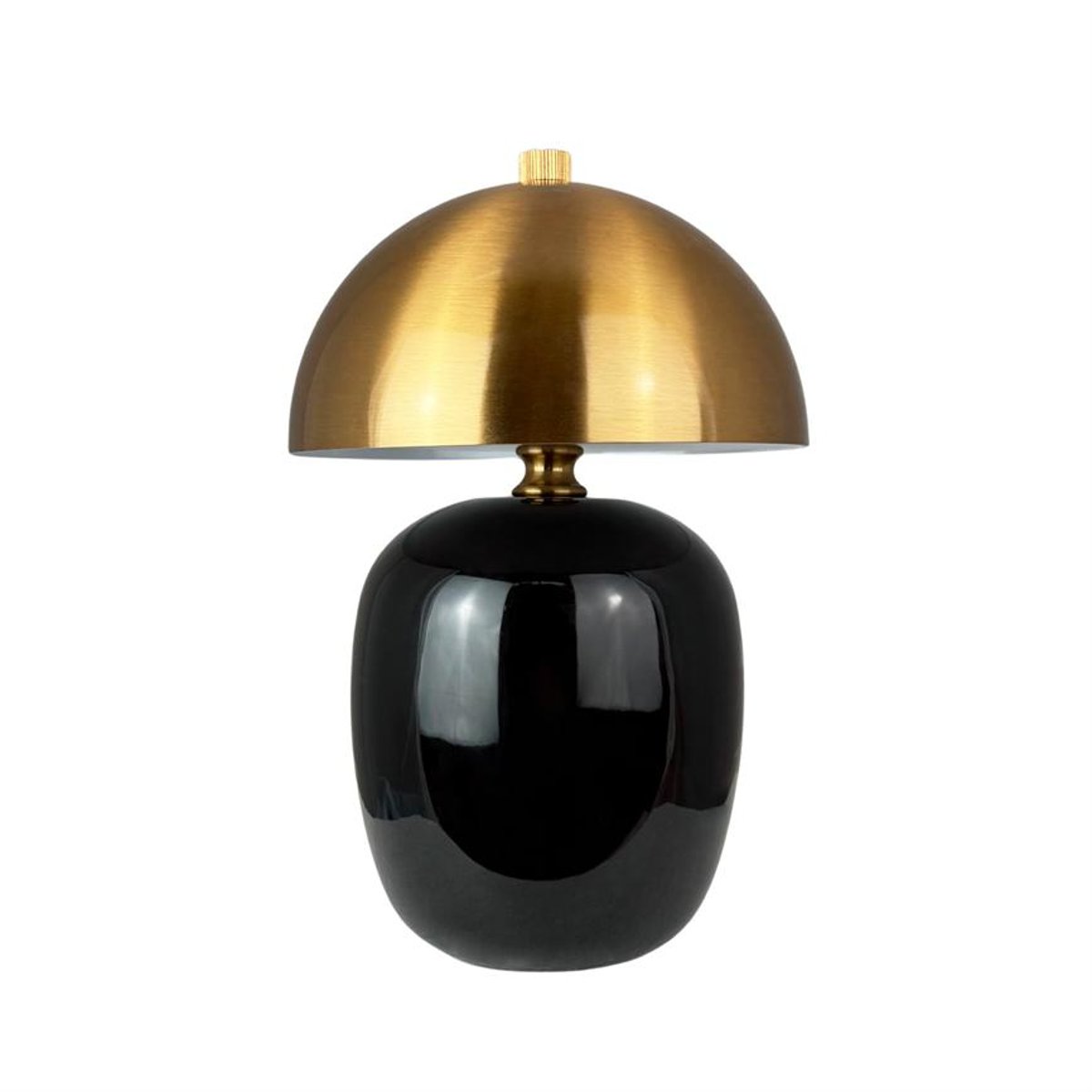 Lampe de table LED rechargeable MANHATTAN noir/laiton, DYBERG LARSEN