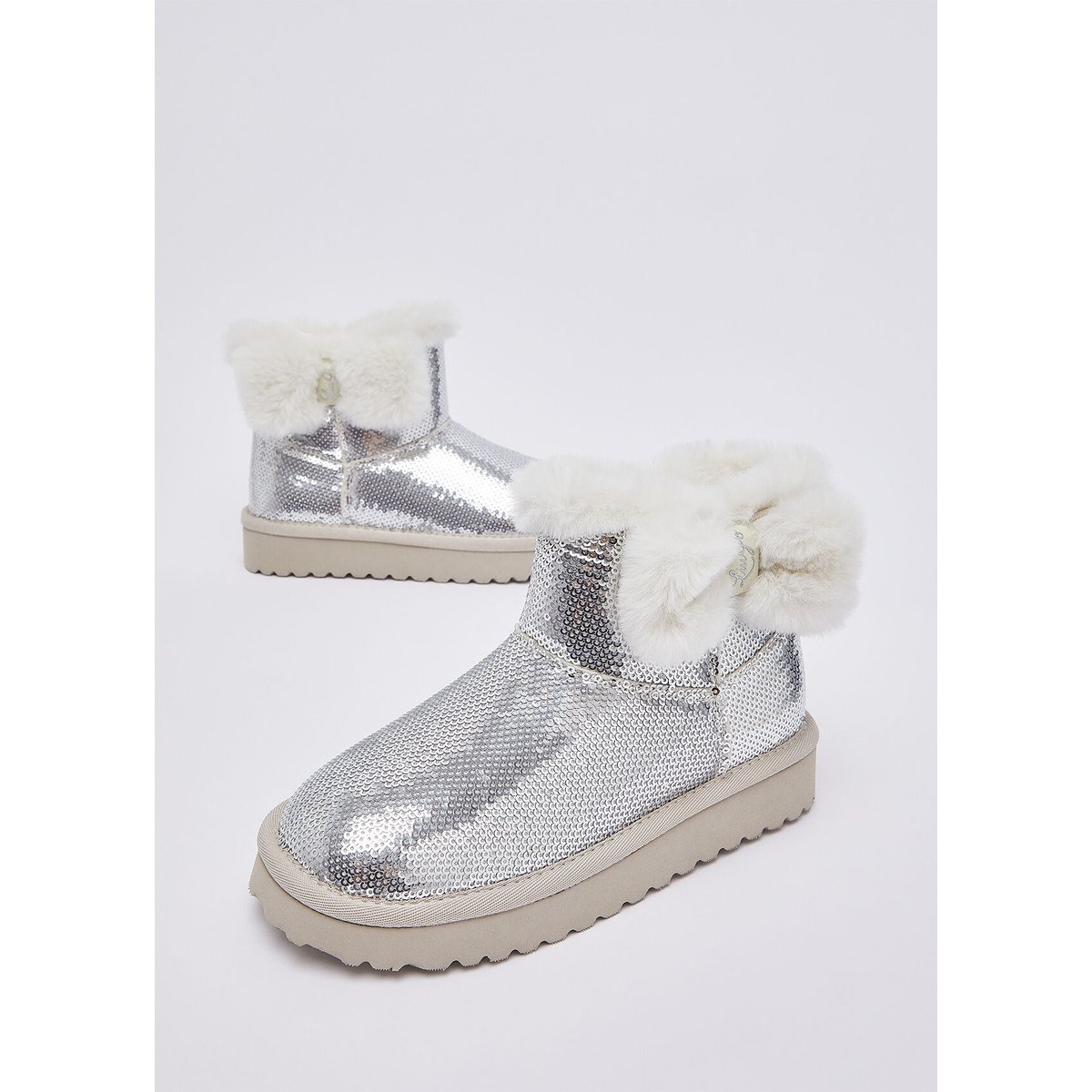 Bottines chaudes avec sequins argent, LIU JO