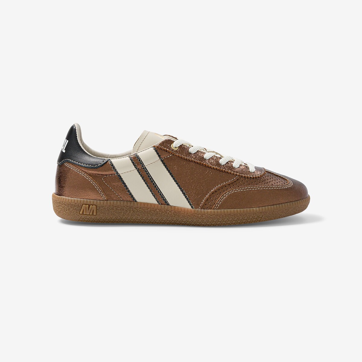 Baskets en cuir bronze, CAVAL
