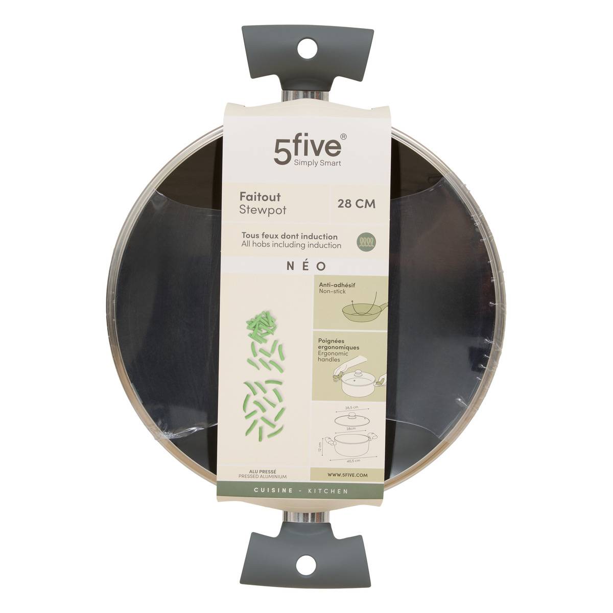 Faitout en aluminium NEO gris, 5FIVE SIMPLY SMART