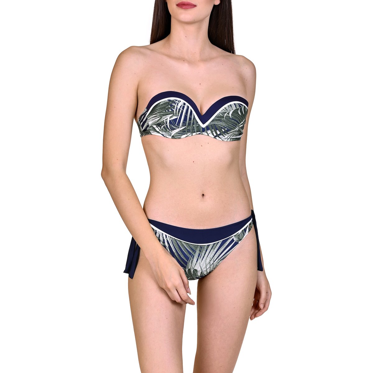 Haut maillot de bain bandeau Buenos Aires bleu, LISCA